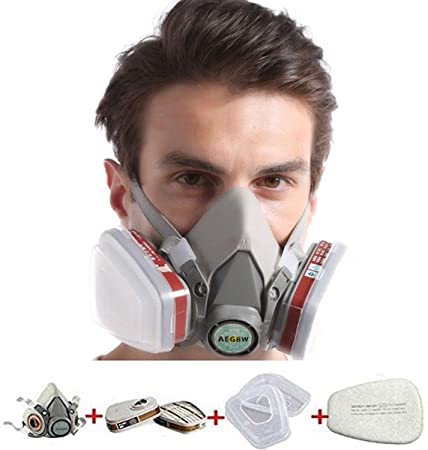 Half Facepiece Reusable Respirator Professional Organic Steam Respirator Widely Used in Paint Spray Chemical Organic Gas Woodworking US Stock