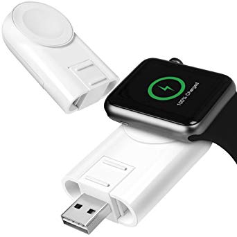 top4cus Compatible for Apple Watch, Portable Magnetic Wireless iWatch Charger Compatible for Apple Watch Series 4 44mm 40mm/Apple Watch Series 3/2/1 42mm 38mm【Adjustable Omnipotent USB】- White