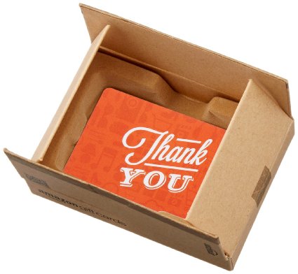 Amazon.com Gift Card in a Mini Amazon Shipping Box (Classic White Card Design)