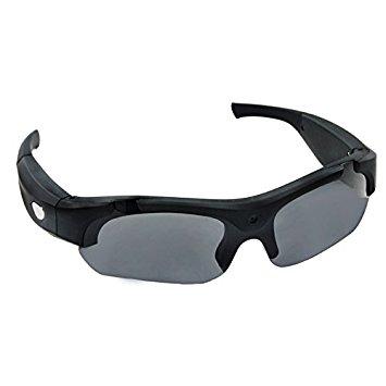 Tangmi HD 720P Eyewear Video Recorder Sunglasses Hidden Camera Recording DVR Glasses Camcorder 5 Mega pixels 1280X720(Black)