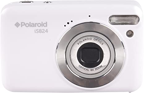 Polaroid iS824 Digital Camera (White) 16 MP 8X Optical Zoom