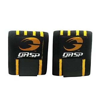 GASP Hardcore Wrist Wraps Color: Black / Wrist Support for Bodybuilding   Weight Lifting