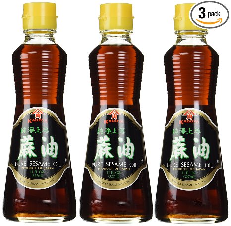 Kadoya Pure Sesame Oil, 11-Ounce Bottle (Pack of 3)