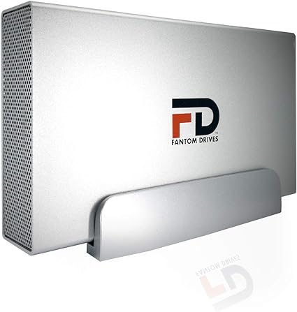 Fantom Drives 18TB External Hard Drive HDD, GFORCE 3, Aluminum, Fanless, On/Off Switch, Silver, GF3S18000U