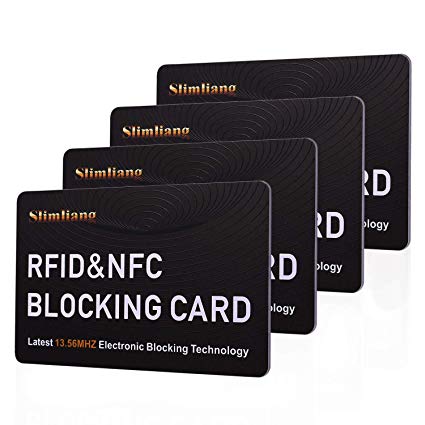 RFID Blocking Card, Fuss-Free Protection Entire Wallet & Purse Shield, Contactless NFC Bank Debit Credit Card Protector Blocker (White)