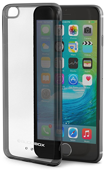 iPhone 6 Case, BUDDIBOX [ICE Series] Clear Scratch Resistant Drop Protective Case for Apple iPhone 6 & 6s, (Black)