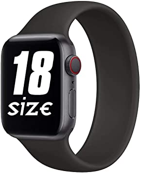 GBPOOT Stretchy Solo Loop Band Compatible with Apple Watch Band 38mm 40mm 42mm 44mm,Stretchable Silicone with No Buckles or Clasps Sport Elastics Replacement Wristband for iWatch Series 6/SE/5/4/3/2/1