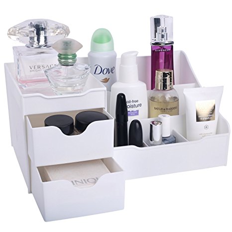 Mantello Makeup Vanity Organizer White w/ 9 Compartments