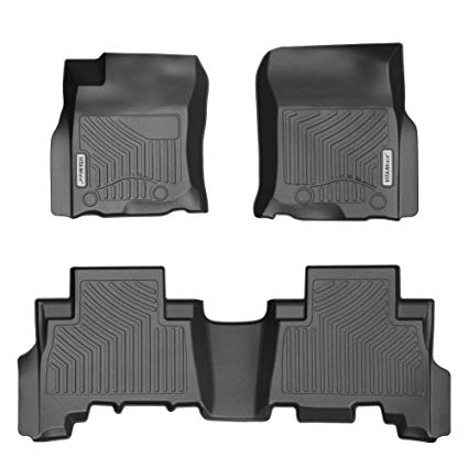 YITAMOTOR Floor Mats Compatible for 2013-2018 Toyota 4Runner / 2014-2018 Lexus GX460, Includes 1st & 2nd Row All Weather Toyota Lexus Floor Liners