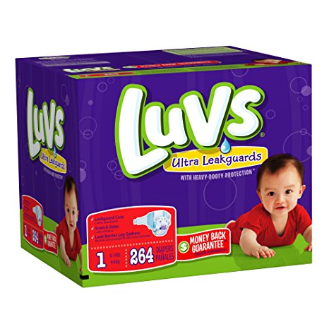 Luvs With Ultra Leakguards Size 1 Diapers 264 Count