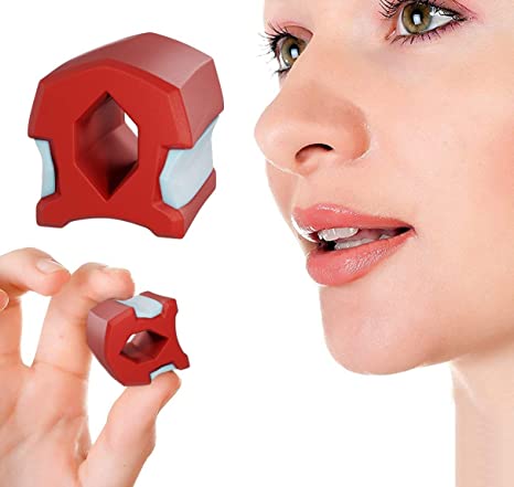 Zayedo Jaw, Face and Mouth Exerciser, Jawline Exercise Kit for Women and Men (Intermediate Red)