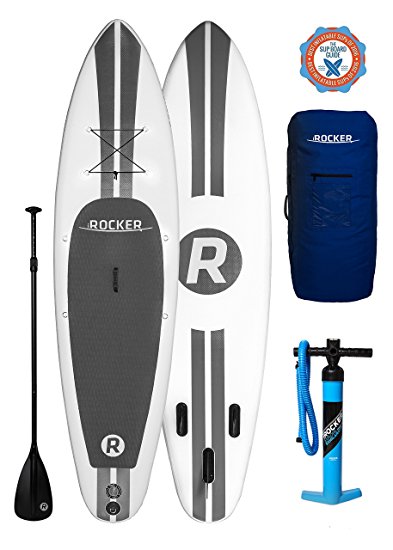 iRocker Paddle Boards 10' (6" Thick) Inflatable SUP Package (White)