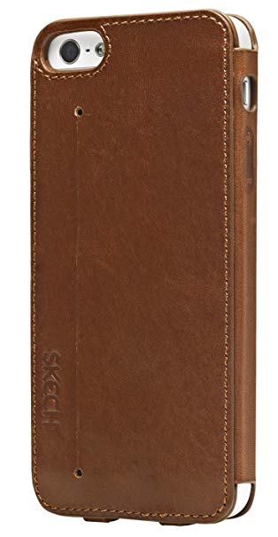 Skech Lisso Leather Case Cover with Credit Card Holder for iPhone 5/5S/SE - Tan