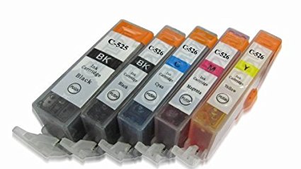Inkjetcorner Compatible 5 PACK INK CARTRIDGES for CANON Pixma MX892 MX882 All In One Printer
