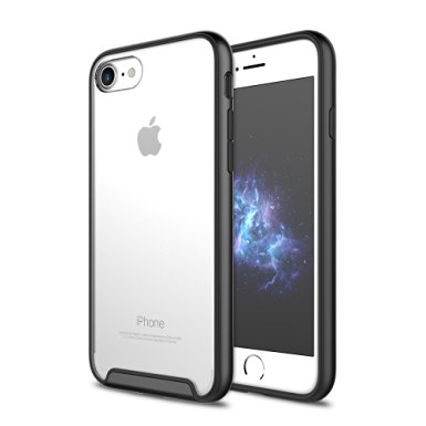 iPhone 7 Case , XDesign [Inception Series] Protective Clear Bumper For Apple iPhone 7 (2016)[Scratch Resistant] integrated Shock-Absorbing Bumper Cover Hard Back Panel -[ Black / Clear]