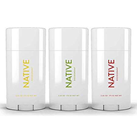 Native Deodorant - Natural Deodorant - Vegan & Cruelty Free - Free of Aluminum, Parabens & Sulfates - Born in the USA - 3 Pack - Honeycrisp Apple & Cinnamon, Lemon Zest & Pomegranate, Fir & Lemon…