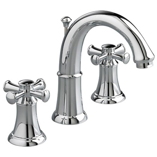 American Standard 7420.821.002 Portsmouth Widespread Lavatory Faucet with Speed Connect Drain with Cross Handles, Crescent Spout, Polished Chrome