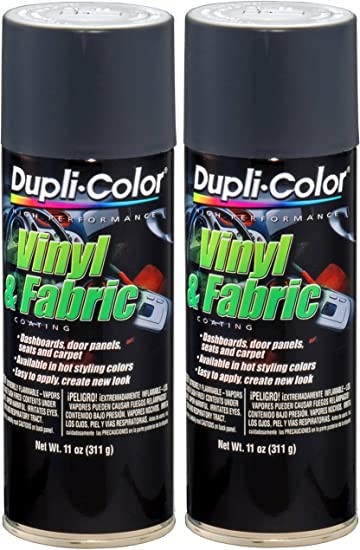 Dupli-Color HVP111 Charcoal Gray High Performance Vinyl and Fabric Spray - 11 oz. (2 Pack)