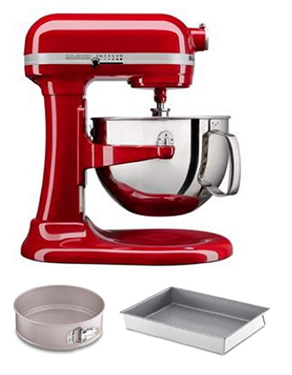 KitchenAid KL26M1XCMER KitchenAid Professional 6 Quart Bowl Lift Stand Mixer with 2 Piece Bakeware Set, Empire Red