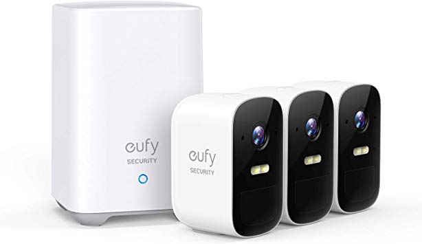 eufy Security, eufyCam 2C 3-Cam Kit, Wireless Home Security System with 180-Day Battery Life, 1080p HD, IP67, Night Vision, No Monthly Fee