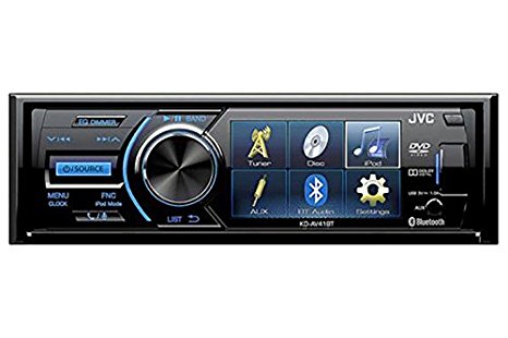 JVC KD-AV41BT 3" Single-Din Car Receiver with Bluetooth, DVD, USB, Remote and IPhone Control