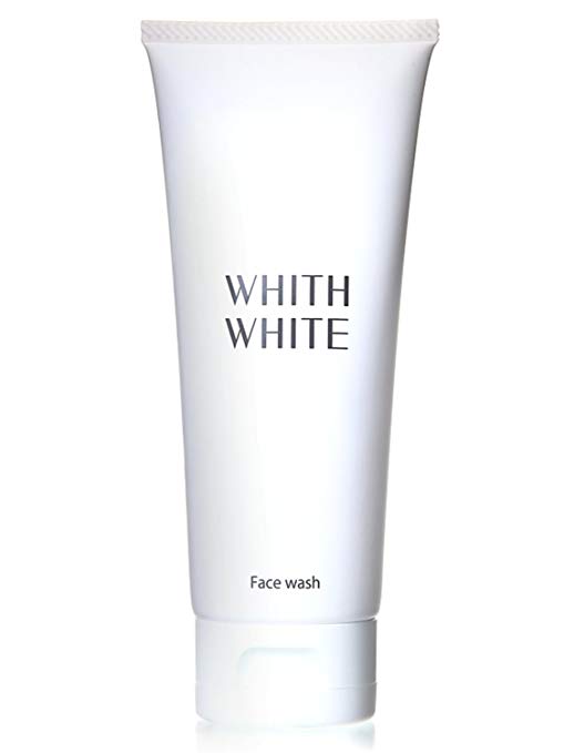 WHITH WHITE Whitening Foam Face Wash Cleanser, Made in Japan 日本, Cleans blackheads Pore Cloggings darkness, Reduces Spots blotchiness darkness, 3.5oz(100g)