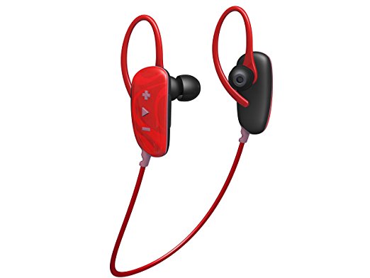 HMDX Jam Fusion Buds Wireless Bluetooth In-Ear Headphones / Headset with Microphone - Red