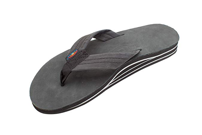 Rainbow Sandals Men's Premier Leather Double Layer with Arch Wide Strap