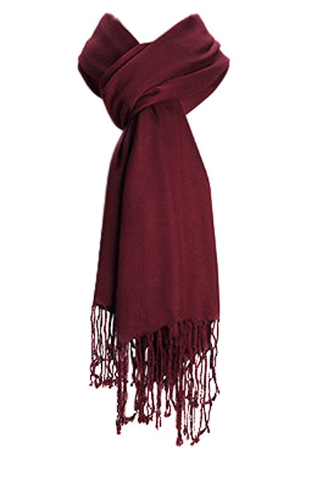 Amtal Large Pashmina Soft Scarf Cashmere Shawl Wrap Stole in 40  Solid Colors