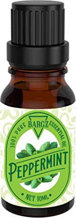 Bargz Peppermint Essential Oil [USDA Certified Organic] - Glass Amber Bottle with DropperOrganic Pure Therapeutic French for Diffuser, Aromatherapy, Headache, Pain, Sleep-Perfect for Candles & Massage