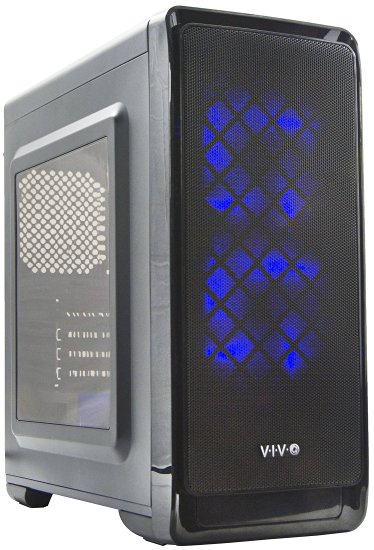 VIVO Micro-ATX "SMART" Mid Tower Computer Gaming PC Case Black / 5 Fan Mounts, USB 3.0 Port (CASE-V06)