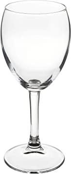 Cascata 8 Ounce White Wine Glasses, Set Of 6 Tempered Wine Glasses - Chip-Resistant, Fine-Blown Stemmed Wine Glasses, Dishwasher-Safe Stemware, For Red Or White Wines - Restaurantware