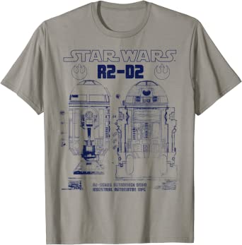 Star Wars R2-D2 Astromech Droid Blue Print Schematic T-Shirt