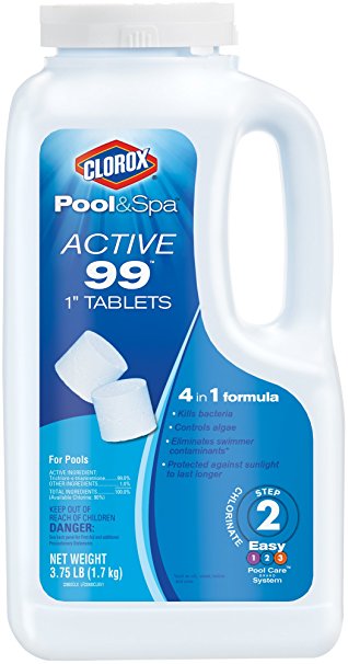 Clorox Pool&Spa Active 99 1-Inch Chlorinating Tablets, 3.75-Pound 22003CLX