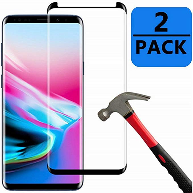 Galaxy S9 Plus Screen Protector [2-Pack-Black], OLINKIT Anti-Scratch High Definition Bubble-Free [Case-Friendly] Screen Protector for Galaxy S9 Plus HD Clear Film