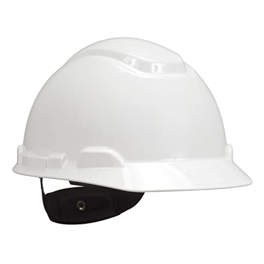 3M Hard Hat, White, Lightweight, UV Indicator, Adjustable 4-Point Ratchet, H-701R-UV