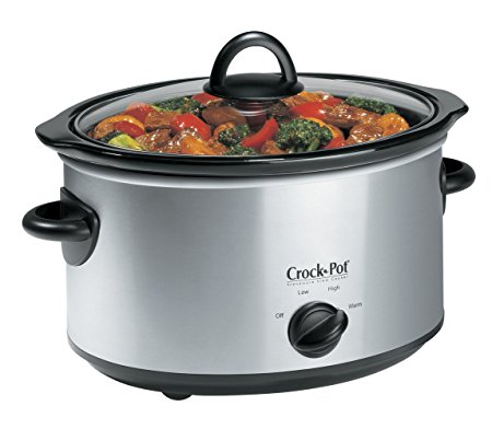 Crock-Pot 4 Qt Stainless Steel Oval Slow Cooker