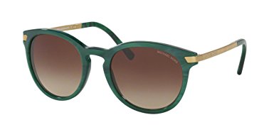 Michael Kors MK2023F Sunglasses 318813-53 - Bottle Green Marble Frame, Smoke Gradient