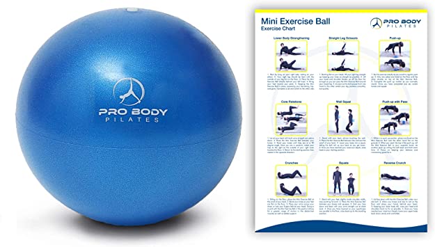 Mini Exercise Ball - Premium 9-Inch Stability Ball for Pilates, Yoga, Barre, Training and Physical Therapy