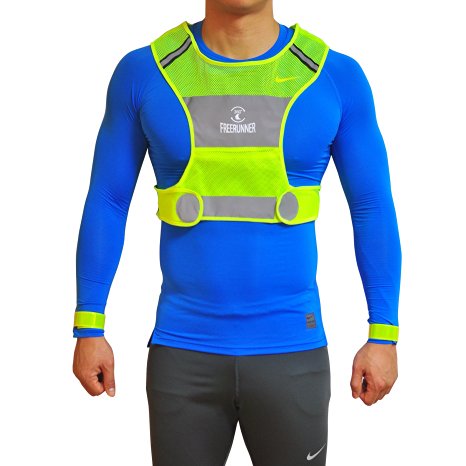 Reflective Vest for Running or Cycling Including Two 3M Safety Reflective Bands for Women and Men with Pockets of Comfortable Safety Vest that Gear for Jogging and Walking and Motorcycle