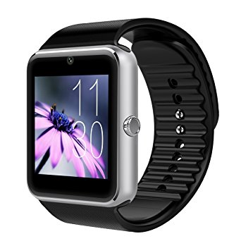 Stoga Sweatproof Smart Watch Phone Bluetooth 4.0 Easy Connection Make calls Support SIM TF for IPhone 5s 6 6s and 4.2 Android or Above Smart Phones