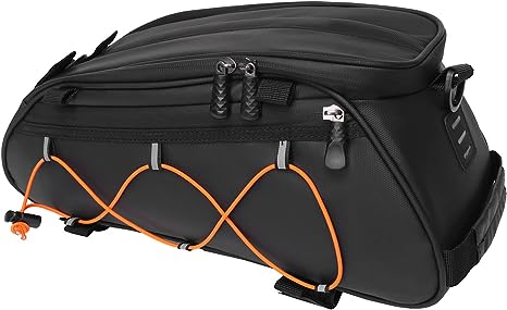 MOSISO Bike Rack Bag with 2 Removable Bike Panniers, Waterproof Bike Trunk Cooler Storage Bag Insulated Bicycle Rear Seat Bag, Bicycle Storage Saddle Shoulder Bag Cycling Luggage Bag, Black