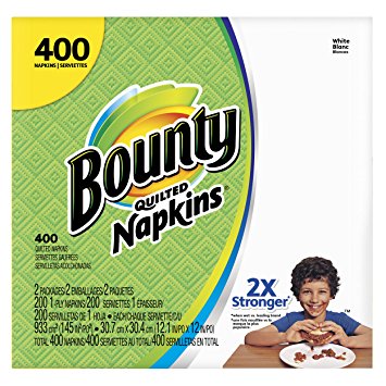 Bounty  Paper Napkins, White, 400 Count