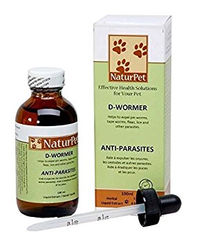 Naturpet D-Wormer - Vermifuge - 3.38oz - Natural Herbal Extract Blend - Pets