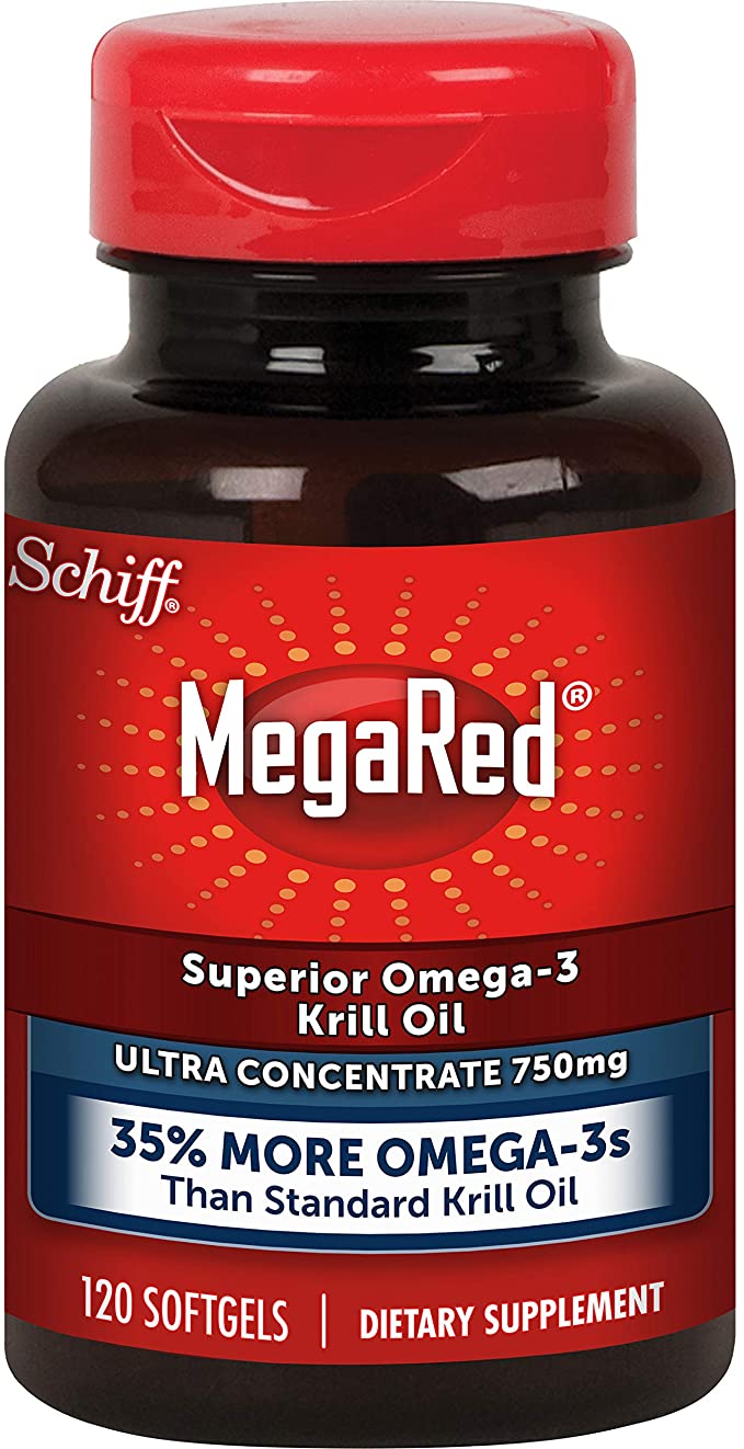 Megared 750mg Omega-3 Krill Oil Supplement, Ultra Strength Softgels (120 Count in a Bottle), Has No Fishy Aftertaste and Has EPA & DHA Plus Antioxidant Astaxanthin