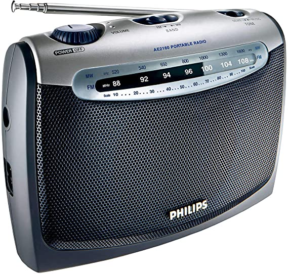 Philips AE2160/04 Radio portátil (plateado con negro)