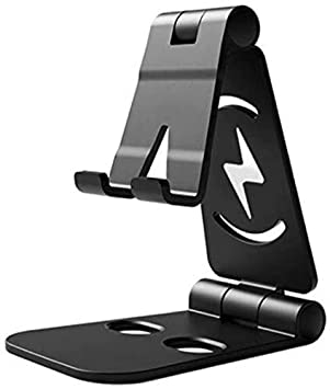 S4S Aluminum Adjustable Mobile Phone Foldable Holder Stand Dock Mount for All Smartphones, Tabs, Kindle, iPad (Black)