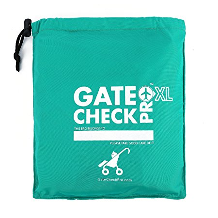 Gate Check Pro XL Double Stroller Travel Bag | Premium Quality Ballistic Nylon Travel System | Featuring Padded Backpack Shoulder Straps for Comfort and Durability (Made By the #1 Specialist Brand)