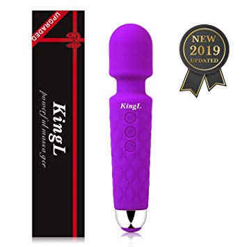 KingL Powerful Personal Magic Wand Massager Whisper Quiet, Waterproof, Handheld, Cordless for Neck Shoulder Back Body Massage, Sports Recovery & Muscle Aches