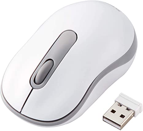 ELECOM 2.4G Wireless Compact Size Mouse, Compatible with Windows 11, Right/Left Handed Use, Less Noise Clicking Sound, 1000 DPI (M-DY10DRSKWH)